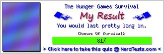 The Hunger Games Survival -- Create and Take a Fun Test @ NerdTests.com's User Tests!