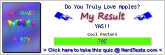 Do You Truly Love Apples? -- Create and Take a Fun Quiz @ NerdTests.com's User Tests!