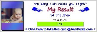 How many kids could you fight? -- Make and Take a Fun Test @ NerdTests.com's User Tests!