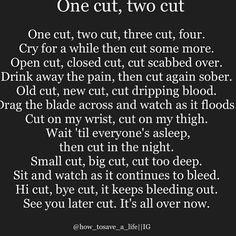 quotes cutting poems cut yourself depression depressing suicide stop poem pain sad wallpapers deep wrist sayings self anxiety harm nerdtests