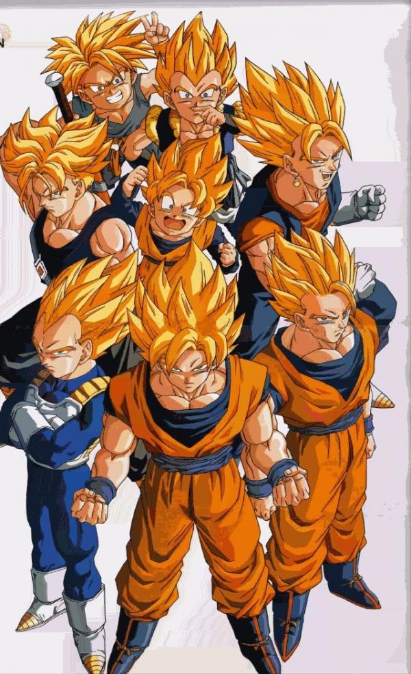 dragon ball z super saiyan stages