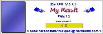 How EMO are u?! -- Create and Take a Fun Test @ NerdTests.com's User Tests!