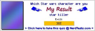 Which Star wars character are you -- Make and Take a Fun Test @ NerdTests.com's User Tests!