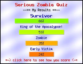Serious Zombie Quiz -- Create and Take a Fun Test @ NerdTests.com's User Tests!
