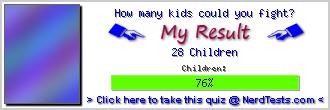 How many kids could you fight? -- Create and Take a Fun Test @ NerdTests.com's User Tests!