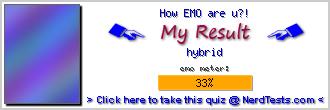 How EMO are u?! -- Create and Take a Fun Test @ NerdTests.com's User Tests!