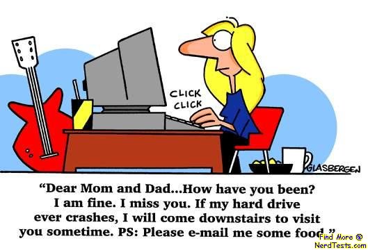 Email to Mom and Dad