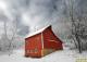 Red Barn in Snow